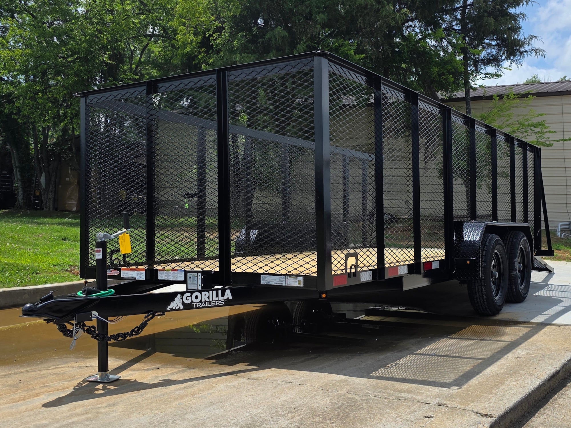 6.4x16 Straight Deck Utility Trailer with 4ft Mesh Side (2) 3,500lb Axles - Image 16