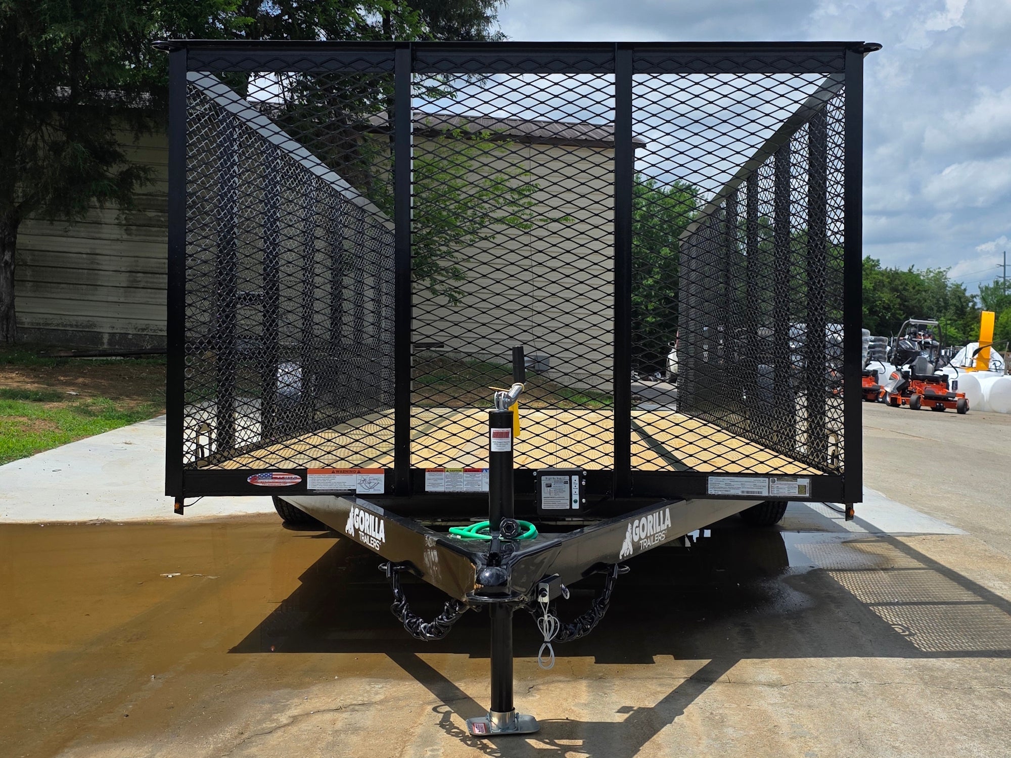 6.4x16 Straight Deck Utility Trailer with 4ft Mesh Side (2) 3,500lb Axles - Image 15