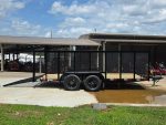 6.4x16 Straight Deck Utility Trailer with 4ft Mesh Side (2) 3,500lb Axles - Image 13