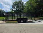 6.4x16 Straight Deck Utility Trailer with 4ft Mesh Side (2) 3,500lb Axles - Image 9