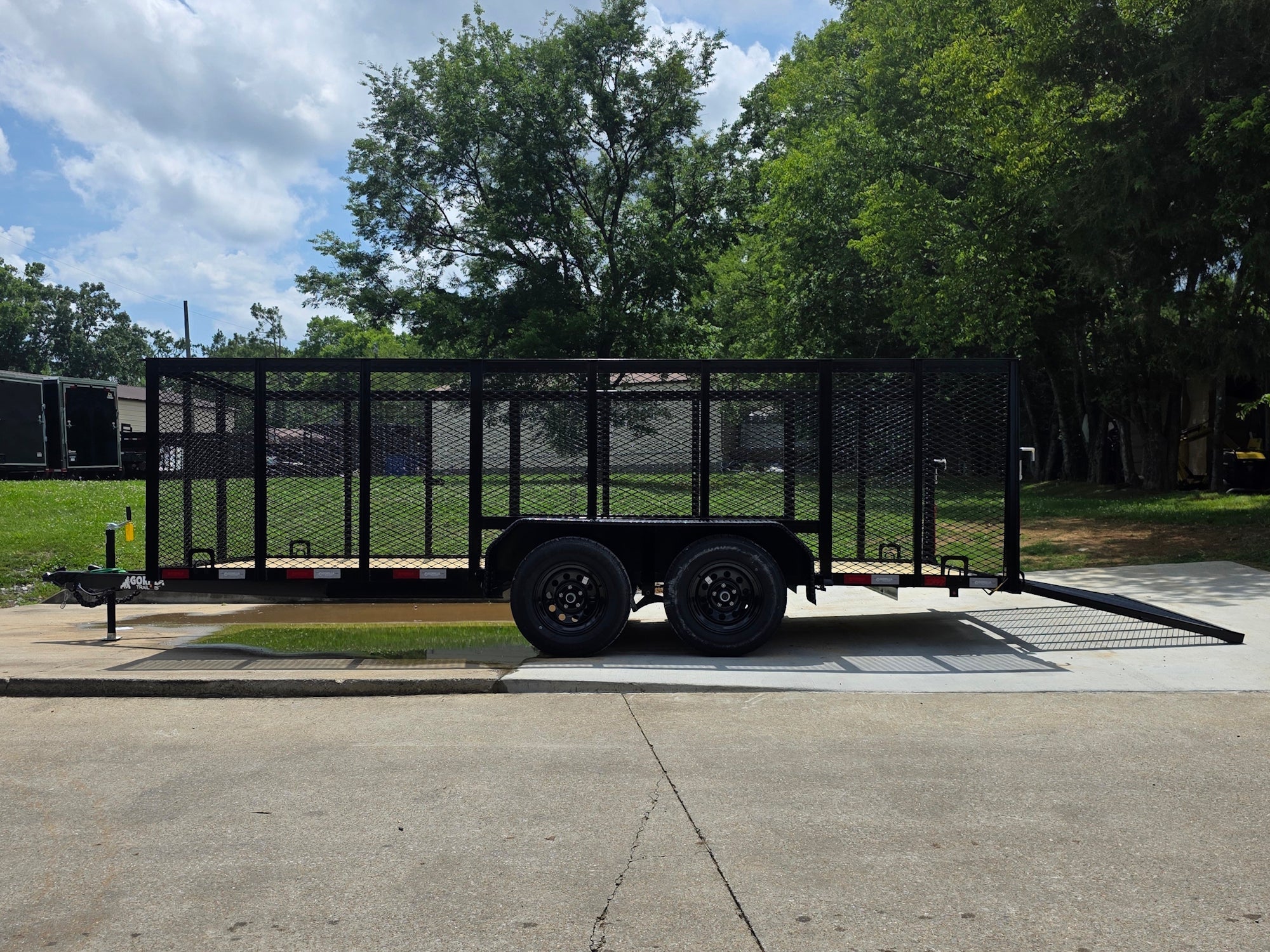 6.4x16 Straight Deck Utility Trailer with 4ft Mesh Side (2) 3,500lb Axles - Image 9