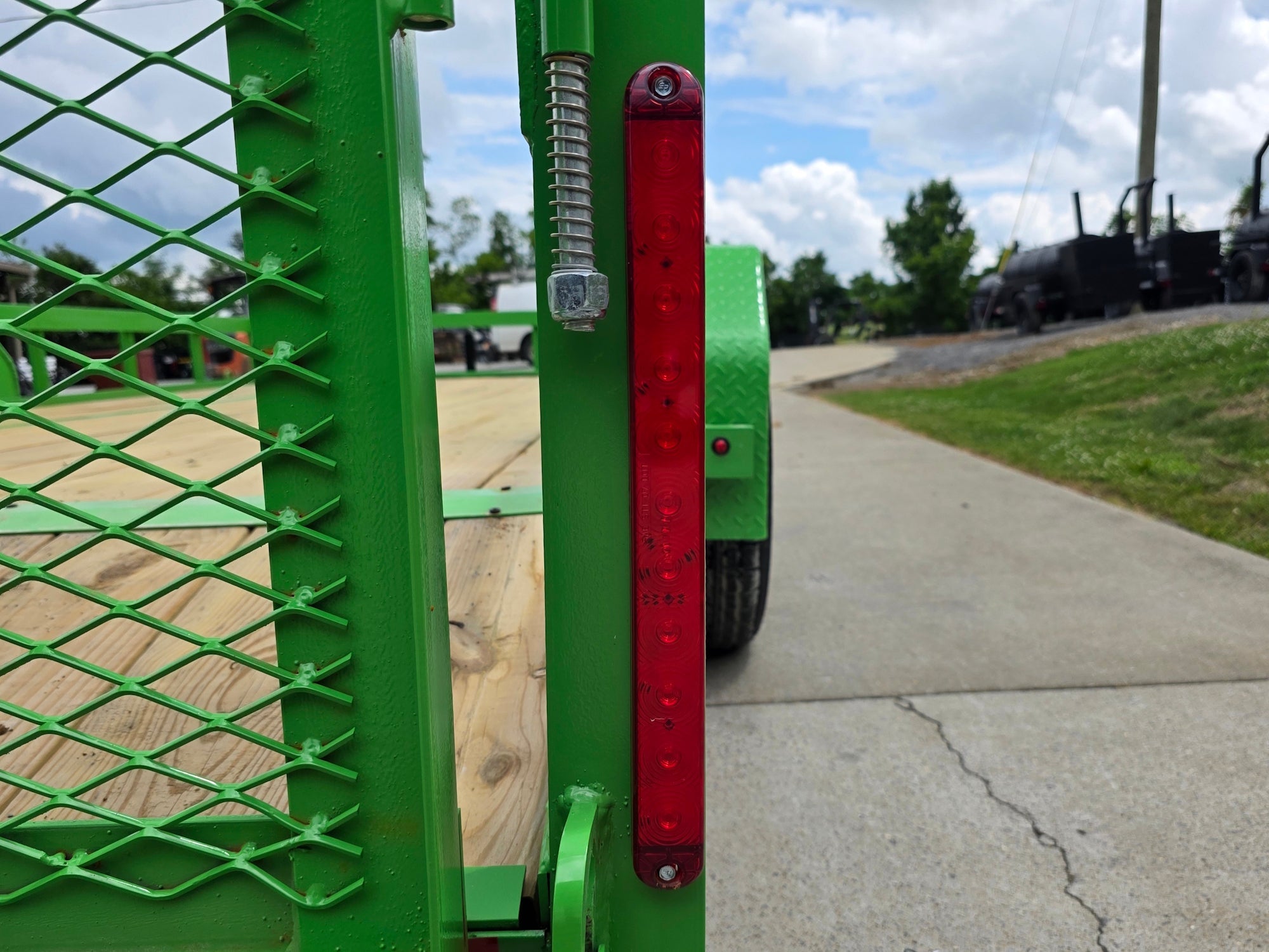 6.4x16 Utility Trailer Double Axle Dovetail with Gate Powder Coated (2) 3500lb 2-Brakes - Image 21