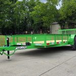 6.4x16 Utility Trailer Double Axle Dovetail with Gate Powder Coated (2) 3500lb 2-Brakes