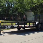 6'4" x 16 Utility Trailer Double Axle Straight Deck With Gate Powder Coated (2) 3500lb Axles