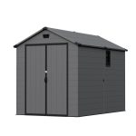 Patiowell 6x10 ft Plastic Shed with Vent, Window & Sloped Roof, Dark Gray