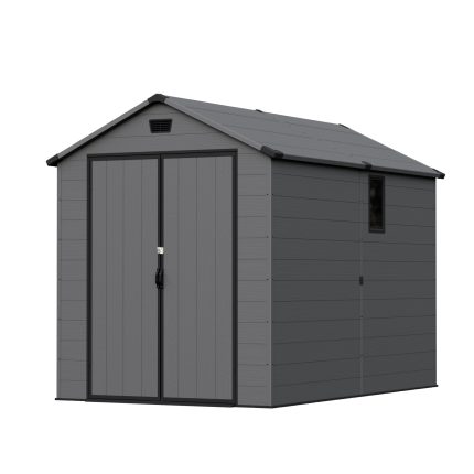 Patiowell 6x10 ft Plastic Shed with Vent, Window & Sloped Roof, Dark Gray