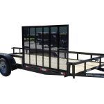 6.4x18 Dovetail Utility Trailer with Side Gate (2) 3,500lb Axle