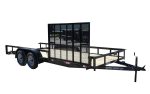 6.4x18 Dovetail Utility Trailer with Side Gate (2) 3,500lb Axle