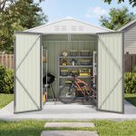 Patiowell 6x4 Metal Shed with Floor Frame, Gray - Image 2