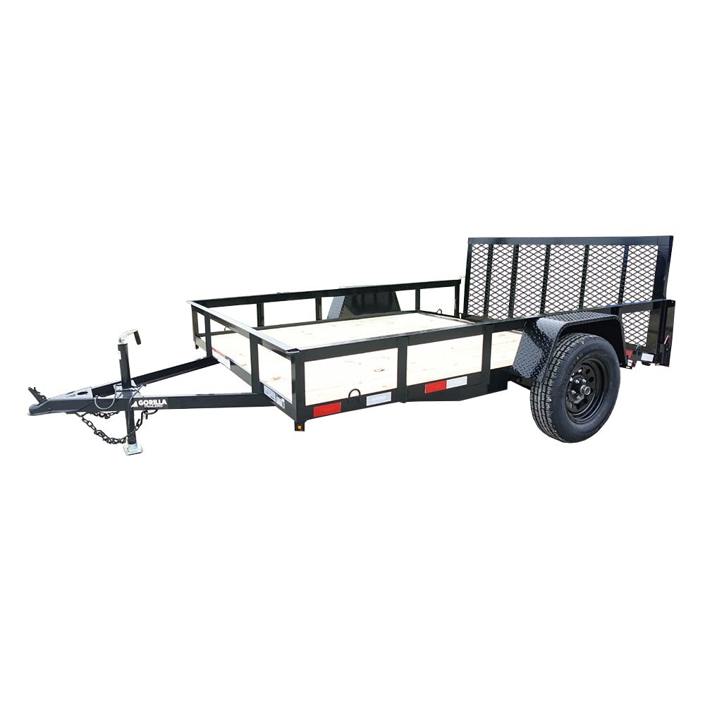 7X10_Utility_Trailer 7x10 Powder Coated Dovetail Utility Trailer 3500lb Axle - Image 1