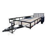7x18 Dovetail Utility Trailer with gate (2) 3,500lb Axles 7K GVWR