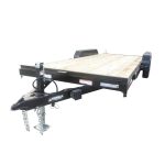 7x18 Wood Deck Car Hauler (2) 3500lb Axle w/ Brake and Ramps 7K GVWR