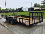 7x20 Dovetail Utility Trailer with 1ft Mesh Side Gate (2) 3,500lb Axles 7K GVWR - Image 3