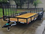 7x20 Dovetail Utility Trailer with 1ft Mesh Side Gate (2) 3,500lb Axles 7K GVWR