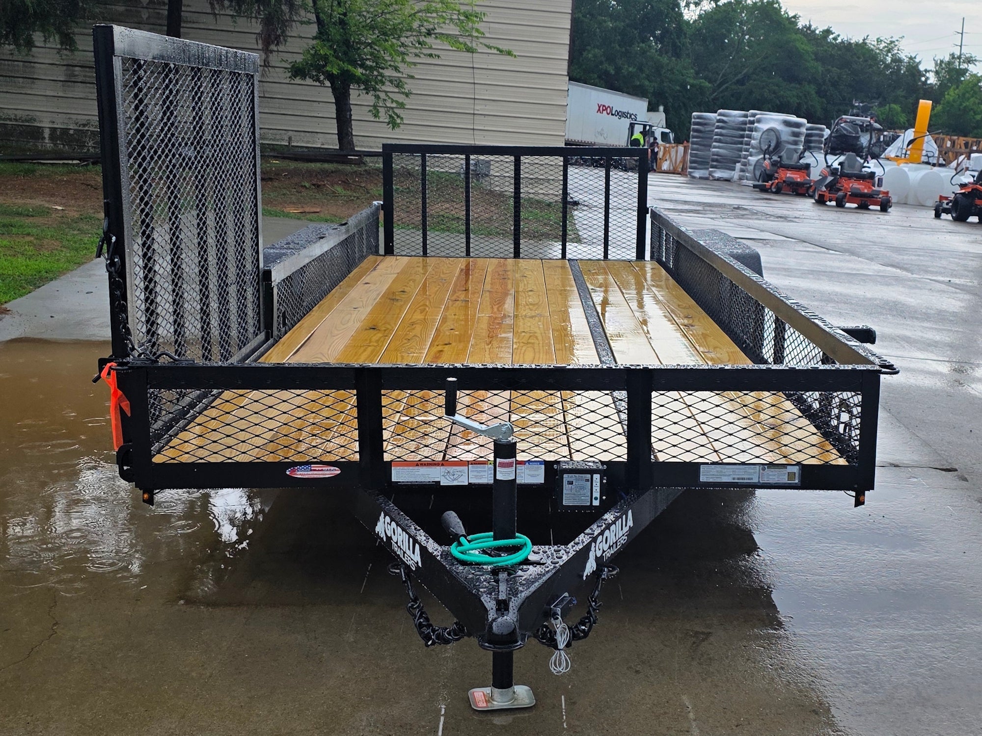 7x20 Dovetail Utility Trailer with 1ft Mesh Side Gate (2) 3,500lb Axles 7K GVWR - Image 8