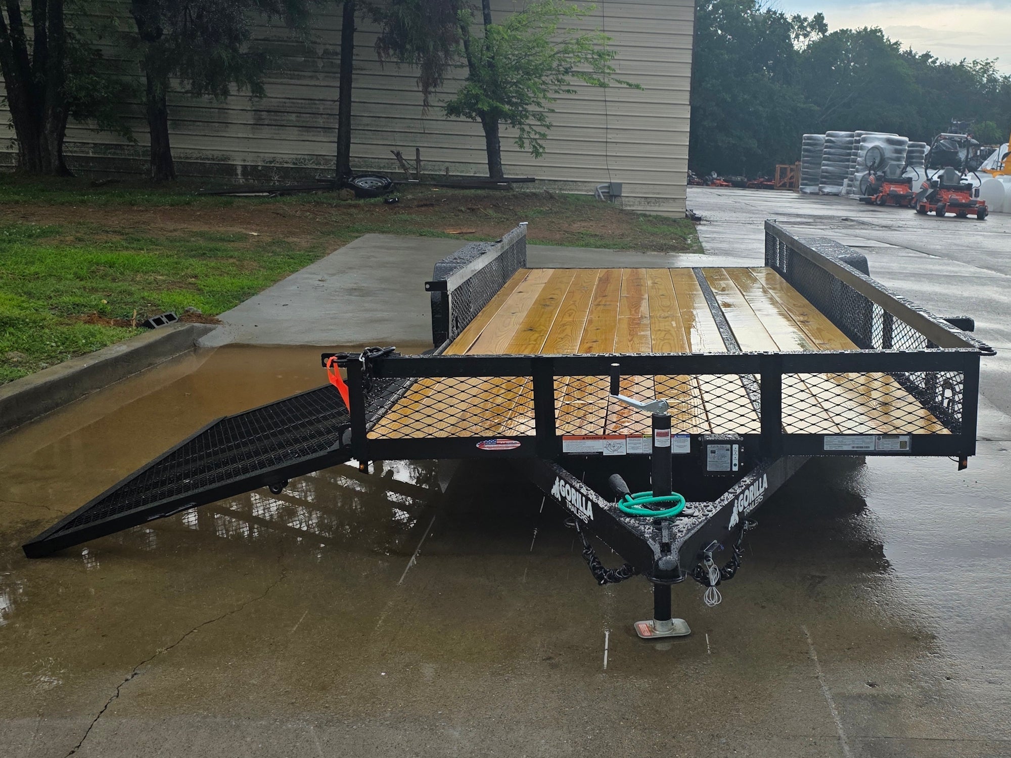 7x20 Dovetail Utility Trailer with 1ft Mesh Side Gate (2) 3,500lb Axles 7K GVWR - Image 16