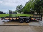 7x20 Dovetail Utility Trailer with 1ft Mesh Side Gate (2) 3,500lb Axles 7K GVWR - Image 2