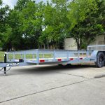 7x20 Utility Trailer Dovetail Powder Coated w/ Gate (2) 3500lb Axles 7k GVWR 2-Brakes