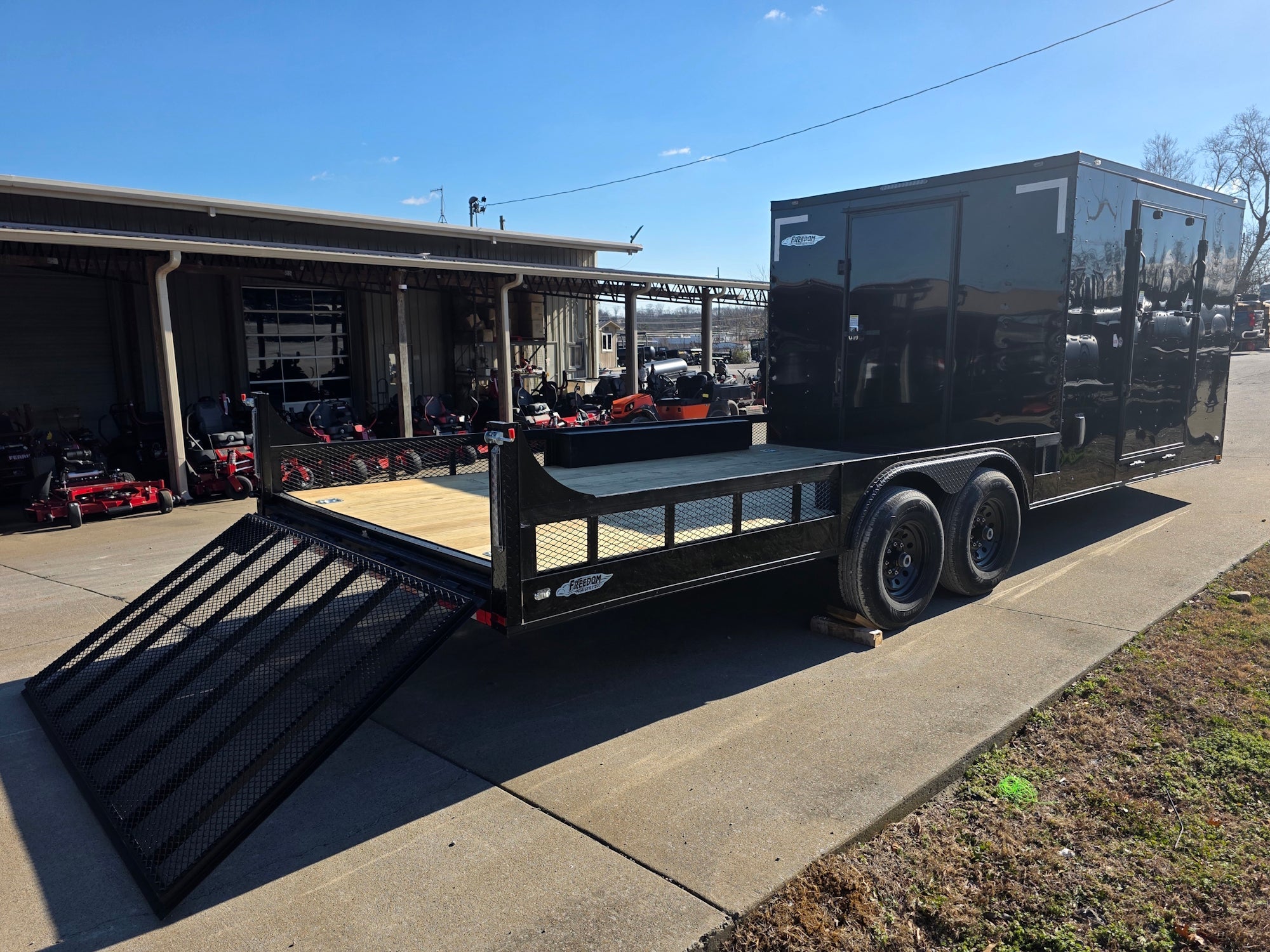 8.5x24 V-Nose Hybrid Black with Black Trim 2-7k Axles 14k GVWR - Image 13