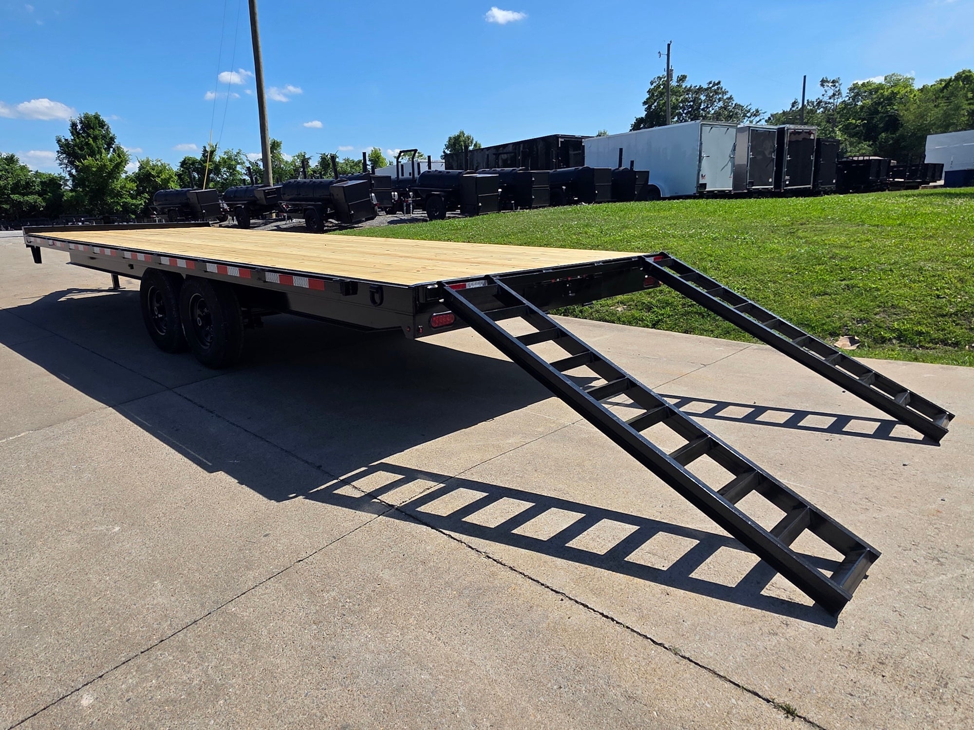 8.5x25 Straight Deckover Trailer (2) 7K Axles with Slide Out Ramps 14K GVWR - Image 11