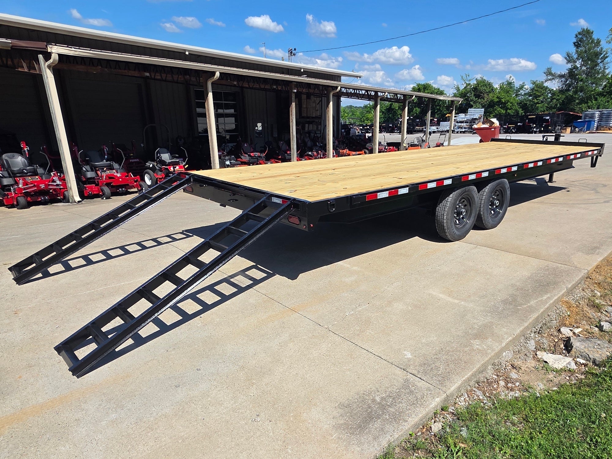 8.5x25 Straight Deckover Trailer (2) 7K Axles with Slide Out Ramps 14K GVWR - Image 13