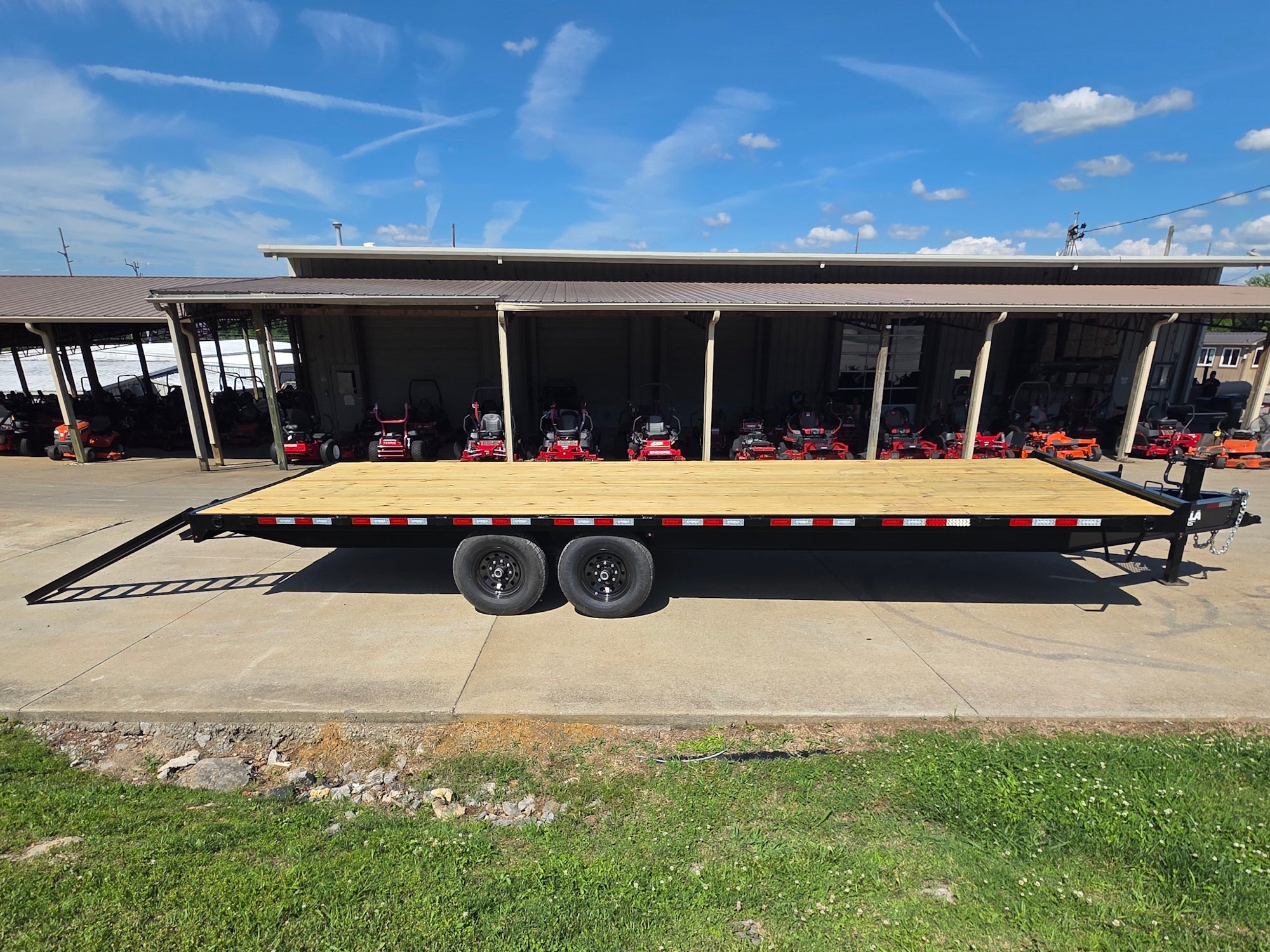 8.5x25 Straight Deckover Trailer (2) 7K Axles with Slide Out Ramps 14K GVWR - Image 14