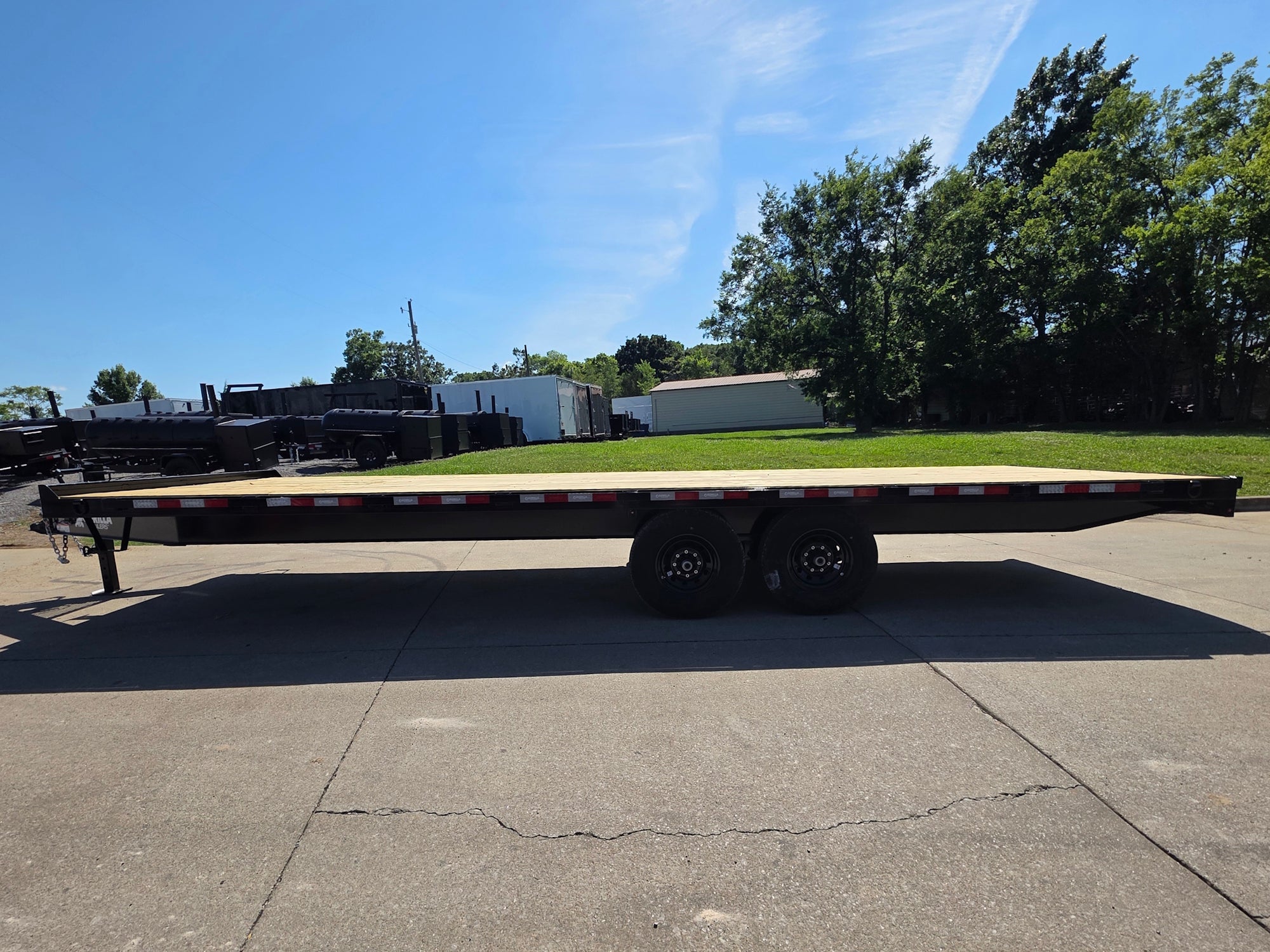 8.5x25 Straight Deckover Trailer (2) 7K Axles with Slide Out Ramps 14K GVWR - Image 2