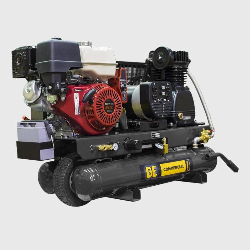 BE AC138HEG2 8-Gallon 2-in-1 Air Compressor & Generator - Honda GX390 (16 CFM @ 175 PSI) - Image 1