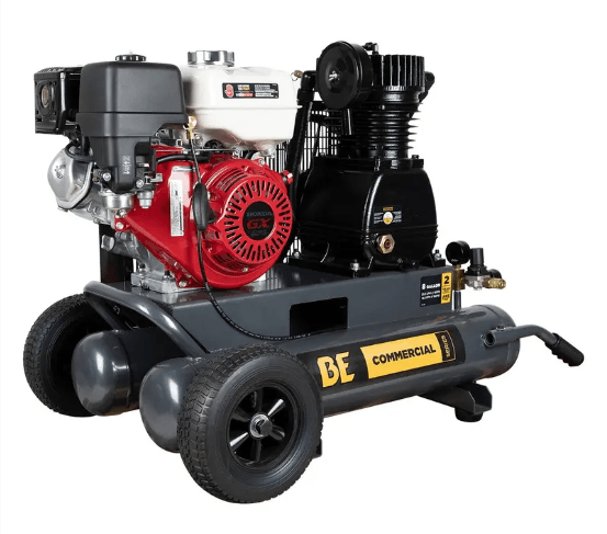 BE AC908HB2 8-Gallon Two-Stage Air Compressor - Honda GX270 Gasoline Engine - Image 1