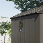 Kick-it 8x8 Plastic Storage Shed with Floor, Brown - Image 6