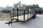7x20 Heavy Duty Dovetail Utility Trailer 4ft Mesh Sides (2) 3,500lb Axles