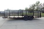 7x20 Heavy Duty Dovetail Utility Trailer 4ft Mesh Sides (2) 3,500lb Axles - Image 3
