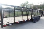 7x20 Heavy Duty Dovetail Utility Trailer 4ft Mesh Sides (2) 3,500lb Axles - Image 4