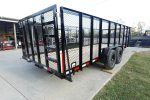 7x20 Heavy Duty Dovetail Utility Trailer 4ft Mesh Sides (2) 3,500lb Axles - Image 9