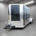 7x20 Black V-nose Hybrid Enclosed Trailer (2) 7K Axles - Image 2
