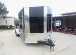 7x20 Black V-nose Hybrid Enclosed Trailer (2) 7K Axles - Image 5