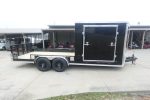 7x20 Black V-nose Hybrid Enclosed Trailer (2) 7K Axles - Image 6