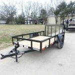 5x10 Utility Trailer Powder Coated Dovetail with Gate 3500lb Axle