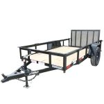 5x10 Utility Trailer Powder Coated Dovetail with Gate 3500lb Axle - Image 2
