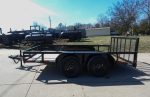 6'4" x 12 Double Axle Utility Trailer Powder Coated Dovetail (2) 3500lb Axles - Image 5