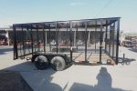 6.4x16 Straight Deck Utility Trailer 6ft Mesh Sides with Metal Roof (2) 3,500lb Axles - Image 3