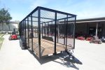 7' x 18' Tandem Straight Deck Utility Trailer 6ft Mesh Sides 7K GVWR - Image 3