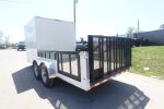 7x18 White Hybrid Enclosed V Nose (2) 7K Axles 2 Ft Fold Down Mesh Sides Pintle Hitch - Image 8