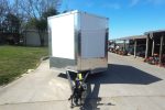 8.5x24 White Hybrid Enclosed V nose (2) 7K axles (2) 30x30 Windows No rails Pintle Hitch - Image 2