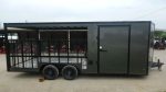 8.5x20 Charcoal Blackout Trim VNose Hybrid Enclosed Trailer Roof (2) 3500lb Axles 50 AMP Electrical Package - Image 5