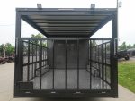 8.5x20 Charcoal Blackout Trim VNose Hybrid Enclosed Trailer Roof (2) 3500lb Axles 50 AMP Electrical Package - Image 9