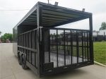 8.5x20 Charcoal Blackout Trim VNose Hybrid Enclosed Trailer Roof (2) 3500lb Axles 50 AMP Electrical Package - Image 10