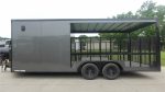 8.5x20 Charcoal Blackout Trim VNose Hybrid Enclosed Trailer Roof (2) 3500lb Axles 50 AMP Electrical Package - Image 11