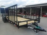 7x20 Heavy Duty Straight Deck Utility Trailer (2) 5,200lb Axles With (2) Side Gates 10K GVWR