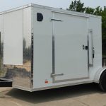 7x16 Tandem White V-Nose Hybrid Enclosed Trailer